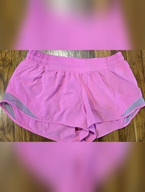 Lululemon Speed Up Shorts Pink Mesh Side Size 8 Athletic Running